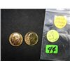 Image 2 : 24K Gold Plated Nickels - 2 Pieces