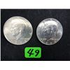 1964 JFK Silver Half Dollars - 2 Pieces