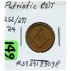 Image 1 : Civil War Patriotic Token - Masonic Symbol - RARE