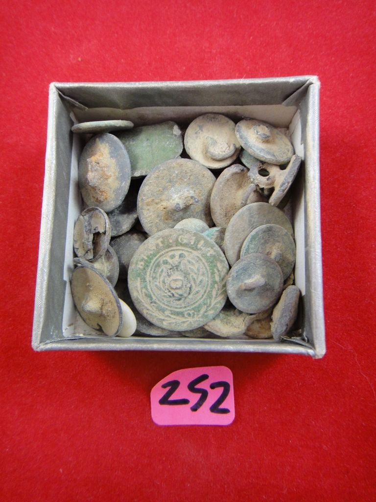 Small Box Full of 1-Piece Colonial Buttons
