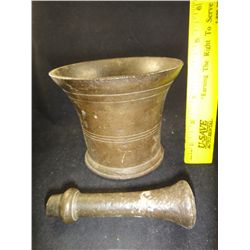 Bronze or Brass Mortar and Pestle - 1700s