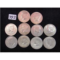 JFK Half Dollar Lot - 10 Pieces