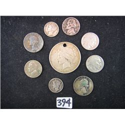 Old Coin Lot - 9 Pieces