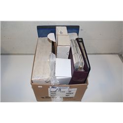 BOX OF ASSORTED BASEBALL, HOCKEY AND BASKETBALL CARDS