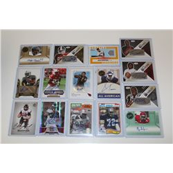 LOT OF 15 AUTHENTIC NFL SIGNATURE CARDS