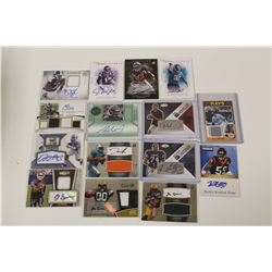 LOT OF 15 AUTHENTIC NFL SIGNATURE CARDS