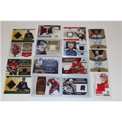 LOT OF 15 AUTHENTIC NHL SIGNATURE AND JERSEY CARDS