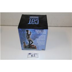 CAT WOMAN, HAND PAINTED, COLD CAST PORCELAIN STATUE 2573/3500