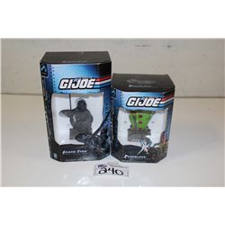 2 GI JOE MINI BUST- SNAKE EYES 2548/4500 AND ROADBLOCK 403/2502