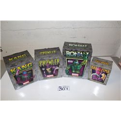 4 MARVEL MINI BUSTS, NEW IN BOX INCLUDING: RONAN THE ACCUSER 779/1000, BARON ZEMO 2038/4000, THE