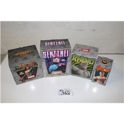 4 MARVEL MINI BUSTS, NEW IN BOX INCLUDING: RHINO 5917/6000, NAMOR 2800/5000, SHAMAN 656/1500 AND