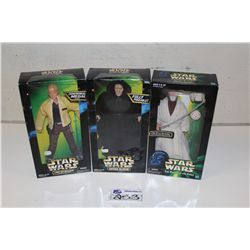 3-STAR WARS 12" ACTION FIGURE COLLECTION, NEW IN BOX