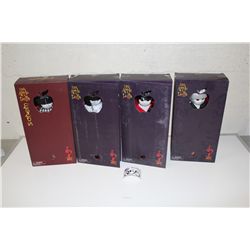 4- LITTLE APPLE DOLLS, NEW IN BOX