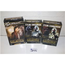 3- BATTLESTAR GALACTICA LIMITED EDITION COLLECTABLE, NEW IN BOX