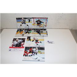 7 ASSORTED NHL AUTOGRAPHED PORTRAITS INCLUDING: JAROME IGINILA, STEVE SULLIVAN, M.A. FLEURY, TREVOR