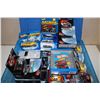Image 2 : HOT WHEELS RUBBERMAID CONTAINING ASSORTED MIX, MINT ON BOARD INCLUDING: BATMAN, HAULERS, WORLD