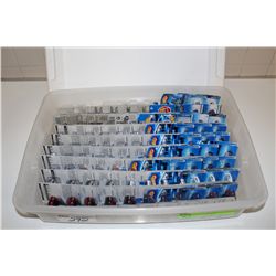 HOT WHEELS RUBBERMAID CONTAINING 80+ 2005 MIXED SINGLES, MINT ON BOARD