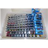 Image 2 : HOT WHEELS RUBBERMAID CONTAINING 100- 2006 REPAINTS, MINT ON BOARD