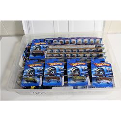 HOT WHEELS RUBBERMAID CONTAINING 90+ MINT ON BOARD 2005 FIRST EDITIONS, TRACK ACES, ETC.
