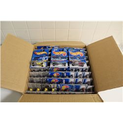 HOT WHEELS FACTORY BOX CONTAINING 65+ MINT ON BOARD HAULERS INCLUDING GREASED LIGHTNING, HAMMERED