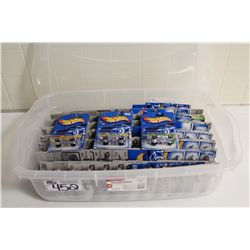 HOT WHEELS RUBBERMAID CONTAINING 70+ MINT ON BOARD DODGE MIX