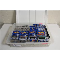 HOT WHEELS RUBBERMAID CONTAINING 100+ MINT ON BOARD CORVETTE'S 1980-97