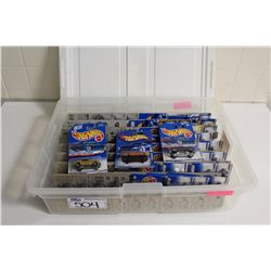 HOT WHEELS RUBBERMAID CONTAINING 90+ MINT ON BOARD 1970 CHEVELLE'S