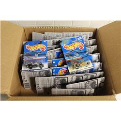 HOT WHEELS FACTORY BOX CONTAINING 36 MINT ON BOARD BABY BOOMER'S