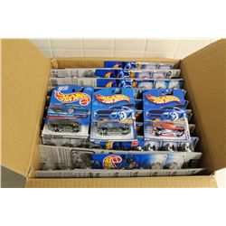 HOT WHEELS FACTORY BOX CONTAINING 81 MINT ON BOARD '36, '40-'41 FORDS