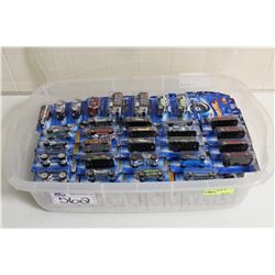 HOT WHEELS RUBBERMAID CONTAINING 120+ MINT ON BOARD MIXED