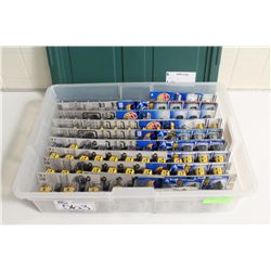 HOT WHEELS RUBBERMAID CONTAINING 96 MINT ON BOARD TRUCKS