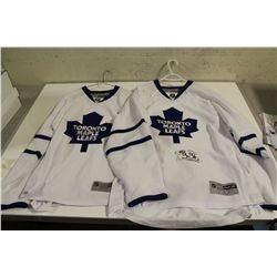 2 TORONTO MAPLE LEAF REEBOK PREMIUM JERSEY SMALL AND XL NEW WITH TAGS