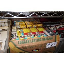 BOX  OF ASSORTED BOWMAN, SCORE, PROSET, TOPPS, UD, SEALED FOOTBALL CARDS