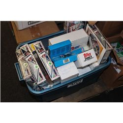 BOX  OF ASSORTED COMPLETE SETS AND SEALED FOOTBALL CARDS 1990-2012