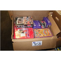 BOX OF ASSORTED1990'S UD, HOOPS, SKYBOX BASKETBALL SEALED BOXES