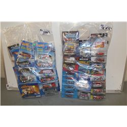 2 BAGS OF HOT WHEELS- LONG HAULERS, MUSCLE MACHINES, ETC.