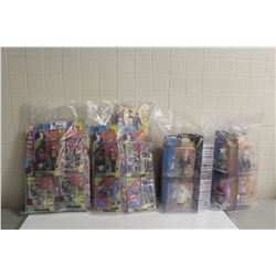 4 BAGS OF ASSORTED NEW IN BOX TOYS, ACTION FIGRUES ETC.