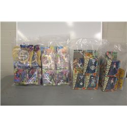 4 BAGS OF ASSORTED NEW IN BOX TOYS, ACTION FIGRUES ETC.