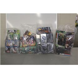 4 BAGS OF ASSORTED NEW IN BOX TOYS, ACTION FIGRUES ETC.