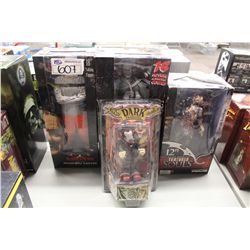 2- 18" FIGURES, SIN CITY AND THE SILENCE OF THE LAMBS PLUS 12" TORTURED SOULS AND DARK CARNIVAL