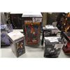Image 1 : 4 STAUTES, ALL ARE DAMAGED- THE INVINCIBLE IRON MAN, 2 BATMAN BLACK AND WHITE AND WOLVERINE