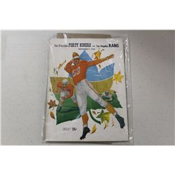 NOVEMBER 7, 1954 SAN FRANCISCO FORTY NINERS VS. LOS ANGELESE RAMS PROGRAM