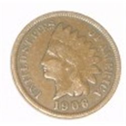 1906 INDIAN HEAD PENNY RED BOOK VALUE IS $5.00+ *NICE EARLY FINE GRADE*!! PENNY CAME OUT OF SAFE!!