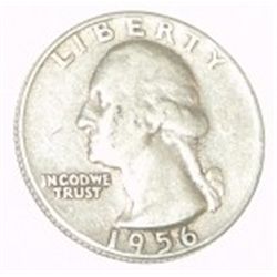 1956 SILVER WASHINGTON QUARTER RED BOOK VALUE IS $8.00+ *NICE EARLY SILVER QUARTER*!!