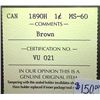 Image 3 : Canada - 1 Cent - 1890H - Brown - ICCS - MS-60