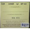 Image 3 : Canada - 1 Cent - 1898H - ICCS - EF-40