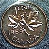 Image 1 : Canada - 1 Cent - 1959 - RED; Heavy Cameo - ICCS - PL-66