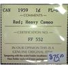 Image 3 : Canada - 1 Cent - 1959 - RED; Heavy Cameo - ICCS - PL-66