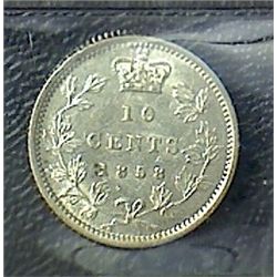 Canada - 10 Cents - 1858 - ICCS - EF-45