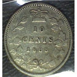 Canada - 10 Cents - 1888 - ICCS - VG-8